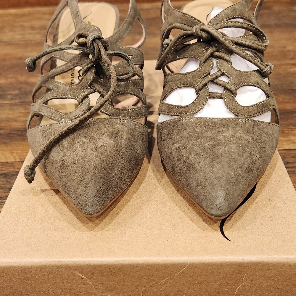 Nina Olive suede heels